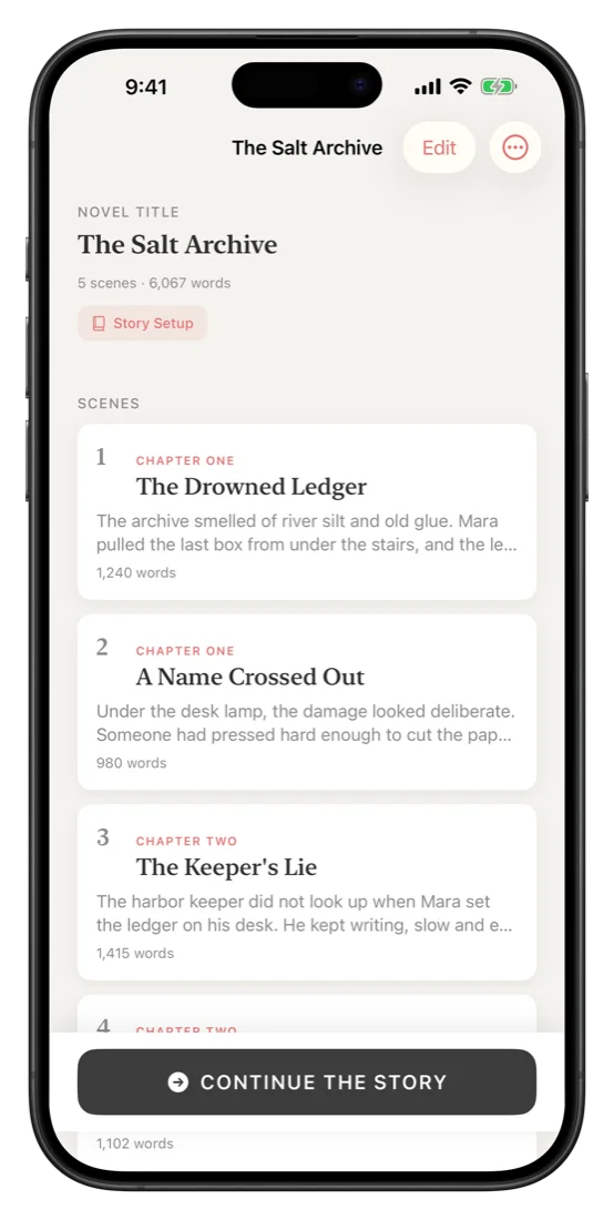 Novelist AI screenshot 2